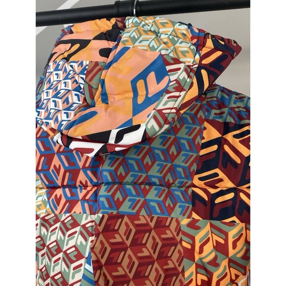 NWT FILA Men’s L Vostok Puffa Puffer Jacket Full Zip AOP Hooded F22UASM1 933 - Picture 9 of 16